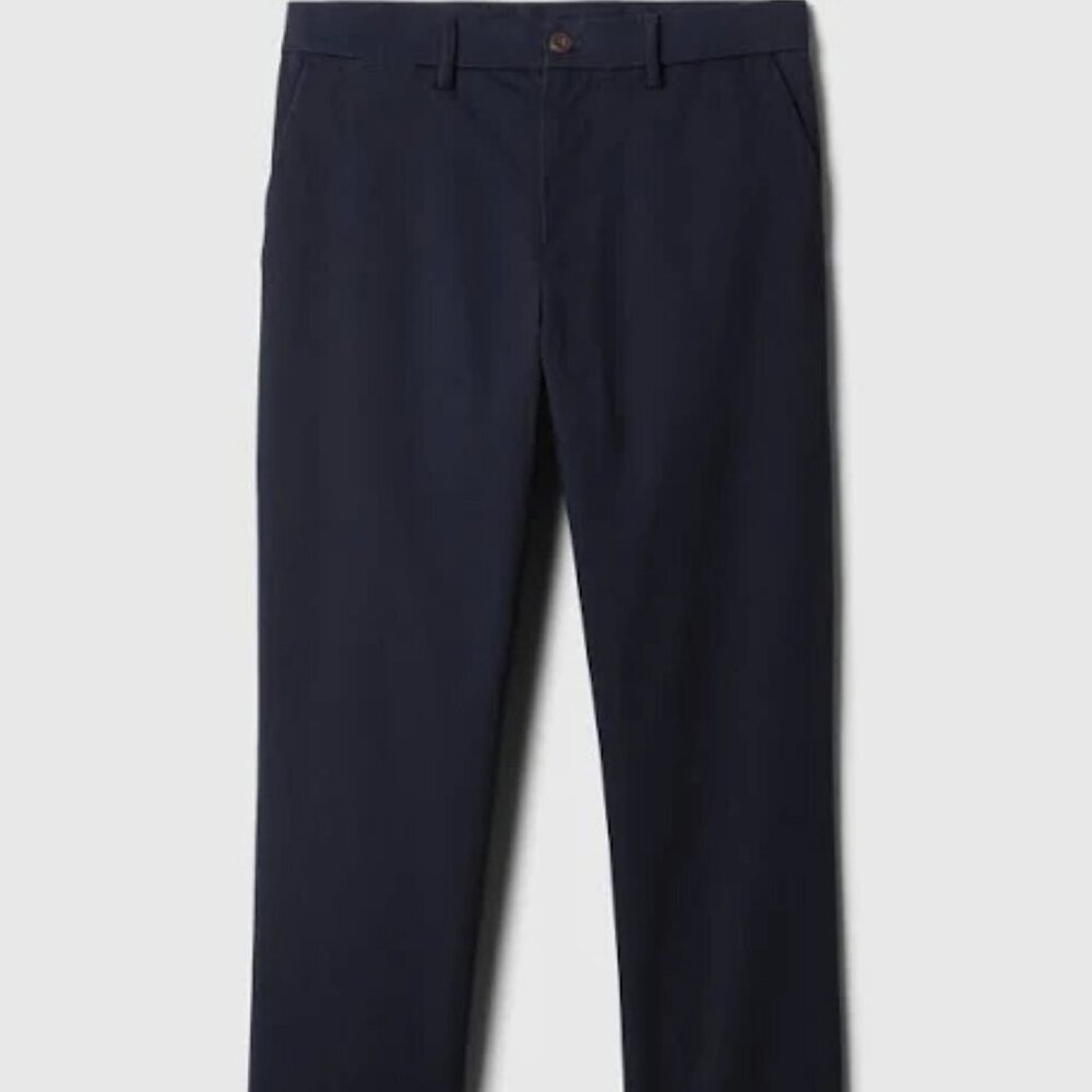 GAP Men’s Essential Khaki Slim Fit Pants Navy Blue Size 31x32 GapFlex - Picture 2 of 8